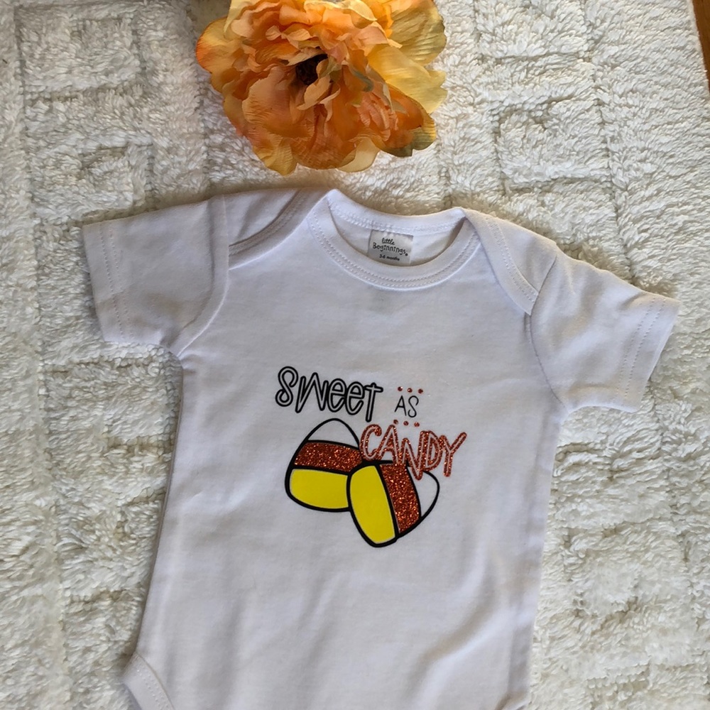 Sweet as candy Halloween 👻 🎃 custom onesie 3-6mo